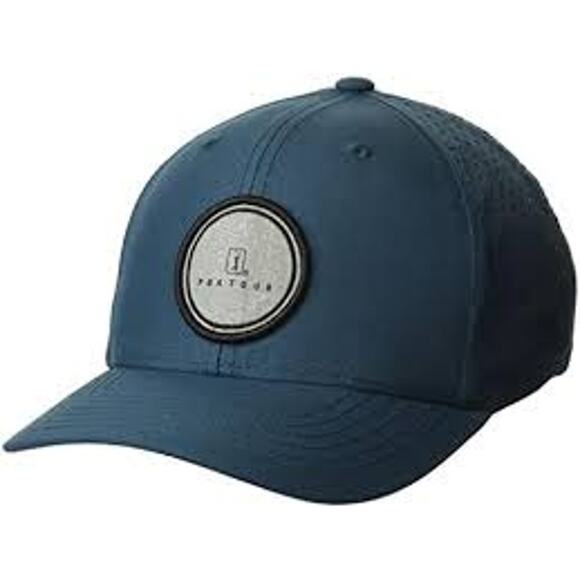 PGA TOUR Men's Green Heron Heather Performance Snap Back Golf Cap-NWT - Picture 1 of 7